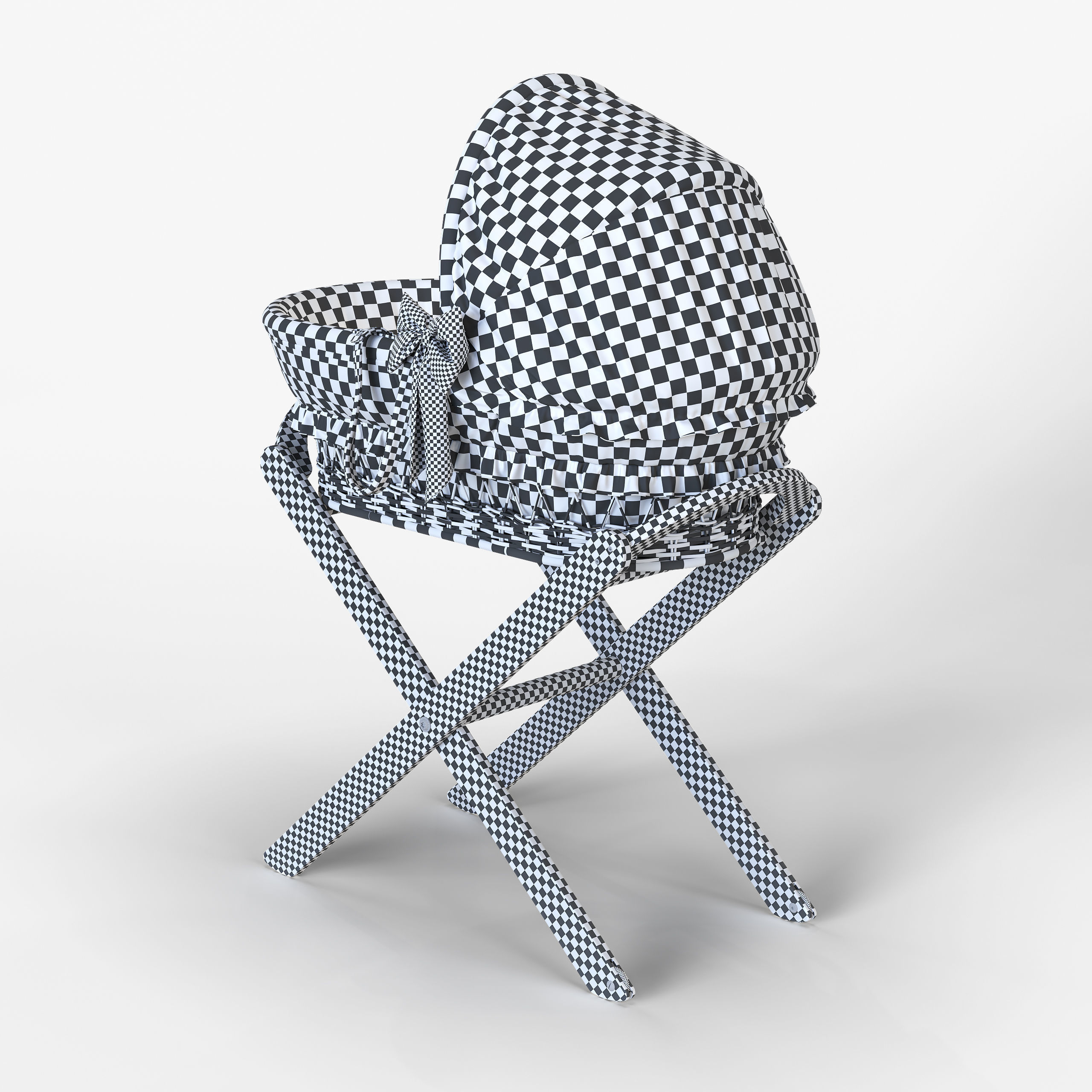 Italbaby Moses Basket Nido Chic Peluche White 3D model_18