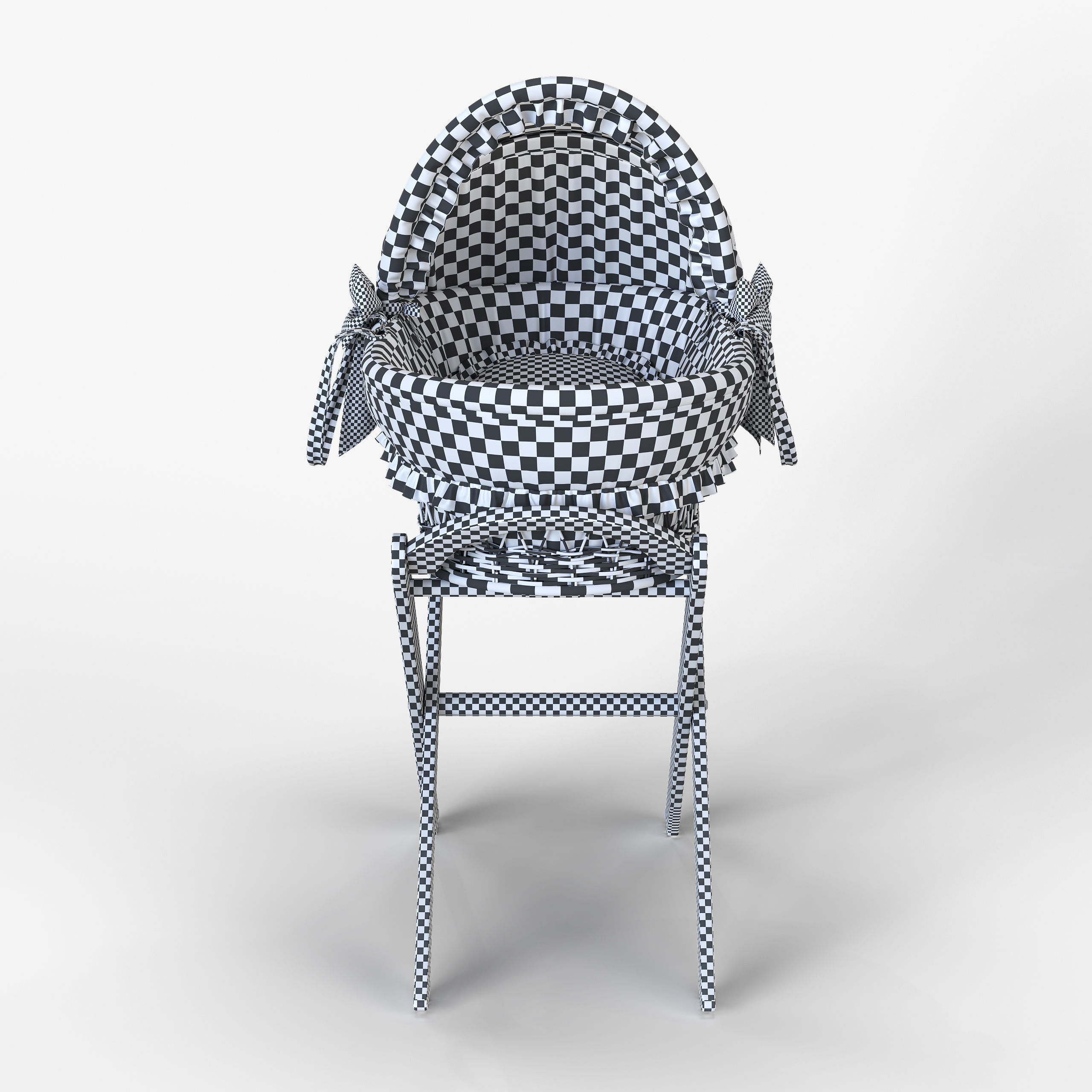 Italbaby Moses Basket Nido Chic Peluche White 3D model_20