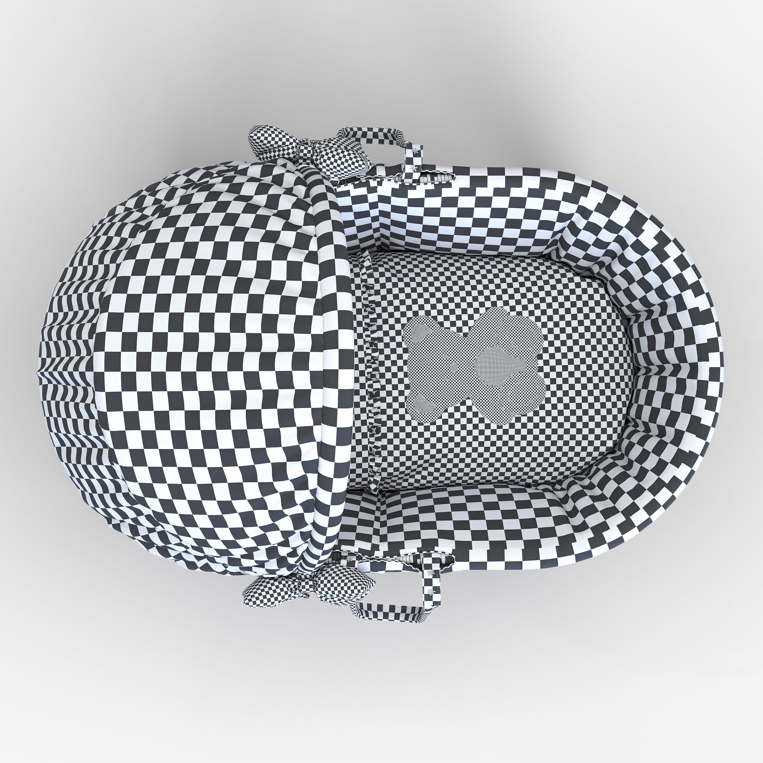 Italbaby Moses Basket Nido Chic Peluche White 3D model_21