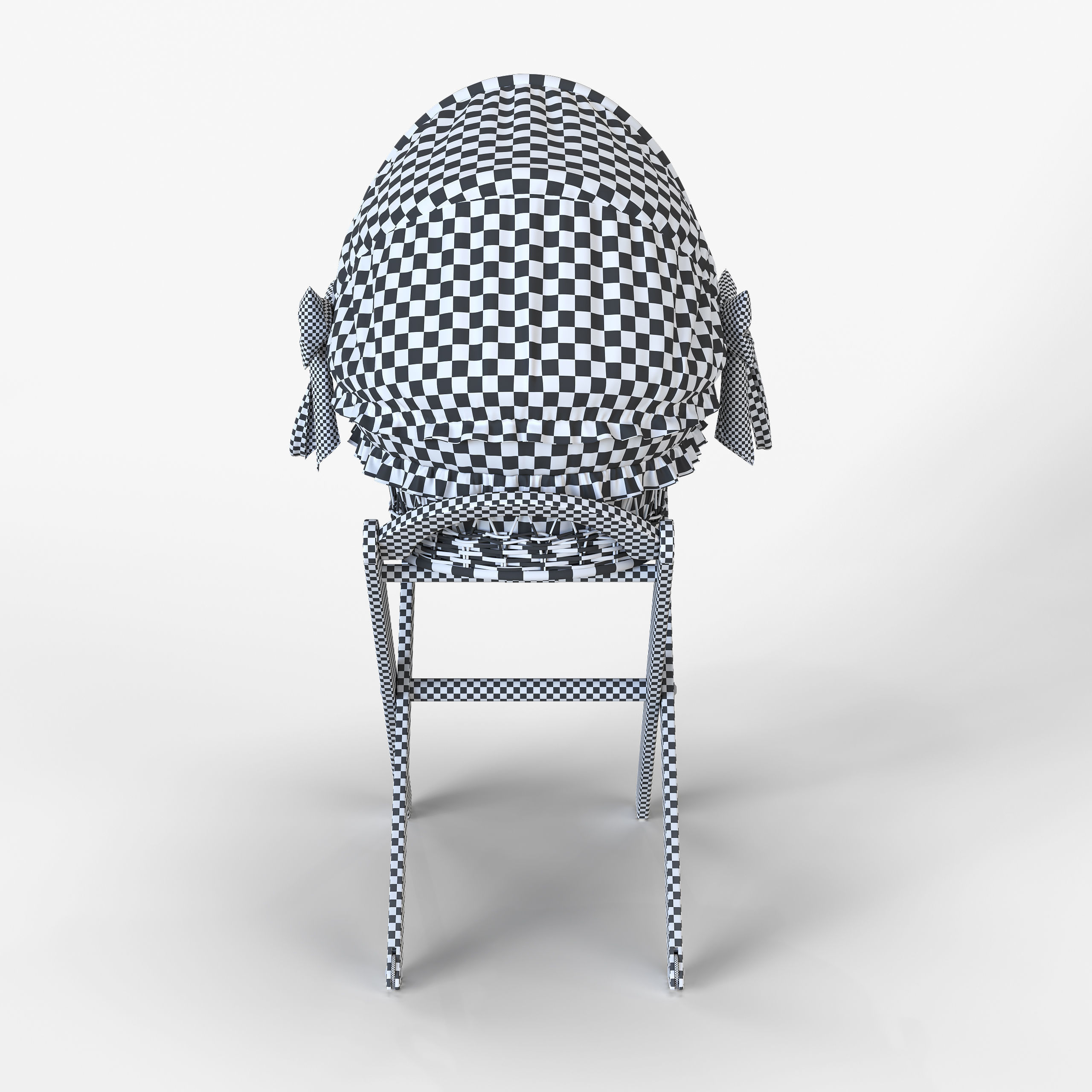 Italbaby Moses Basket Nido Chic Peluche White 3D model_17