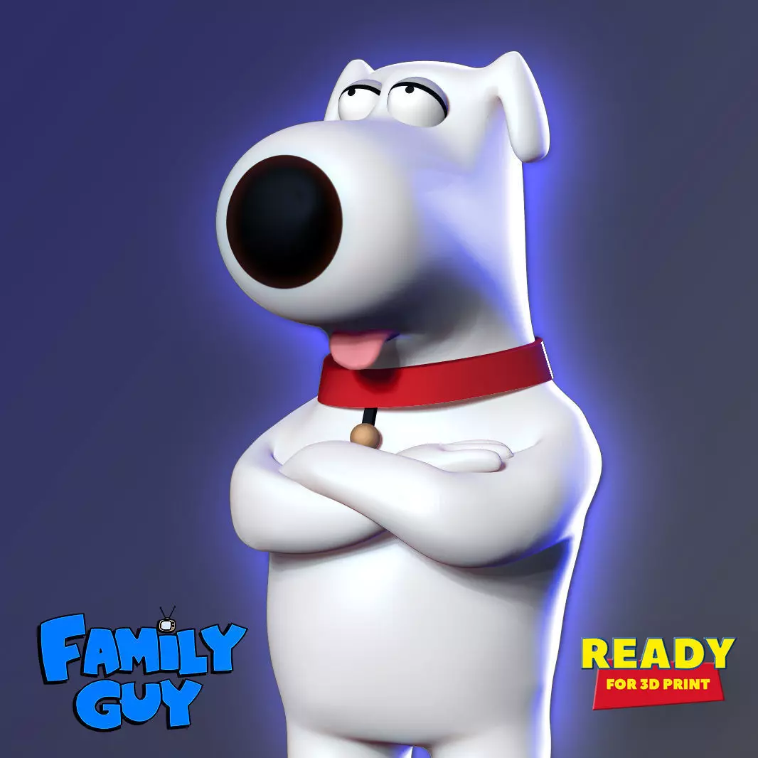 Brian Griffin - Family Guy Fanart Free 3D print model_0