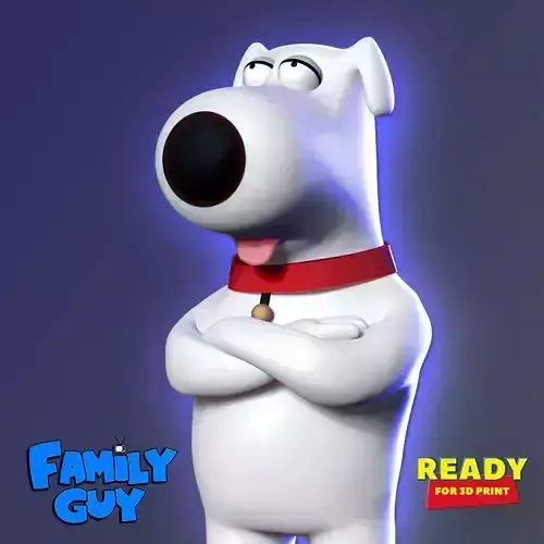Brian Griffin - Family Guy Fanart Free 3D print model