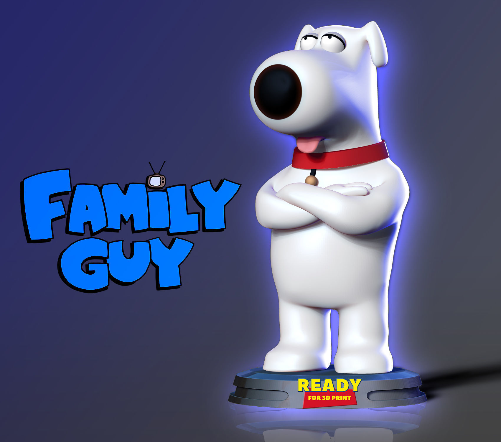 Brian Griffin - Family Guy Fanart Free 3D print model_5