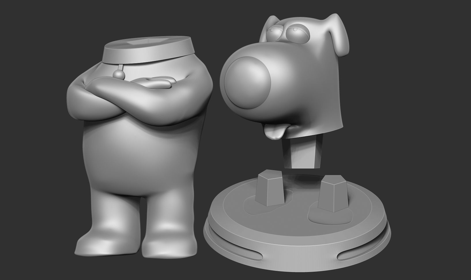 Brian Griffin - Family Guy Fanart Free 3D print model_2