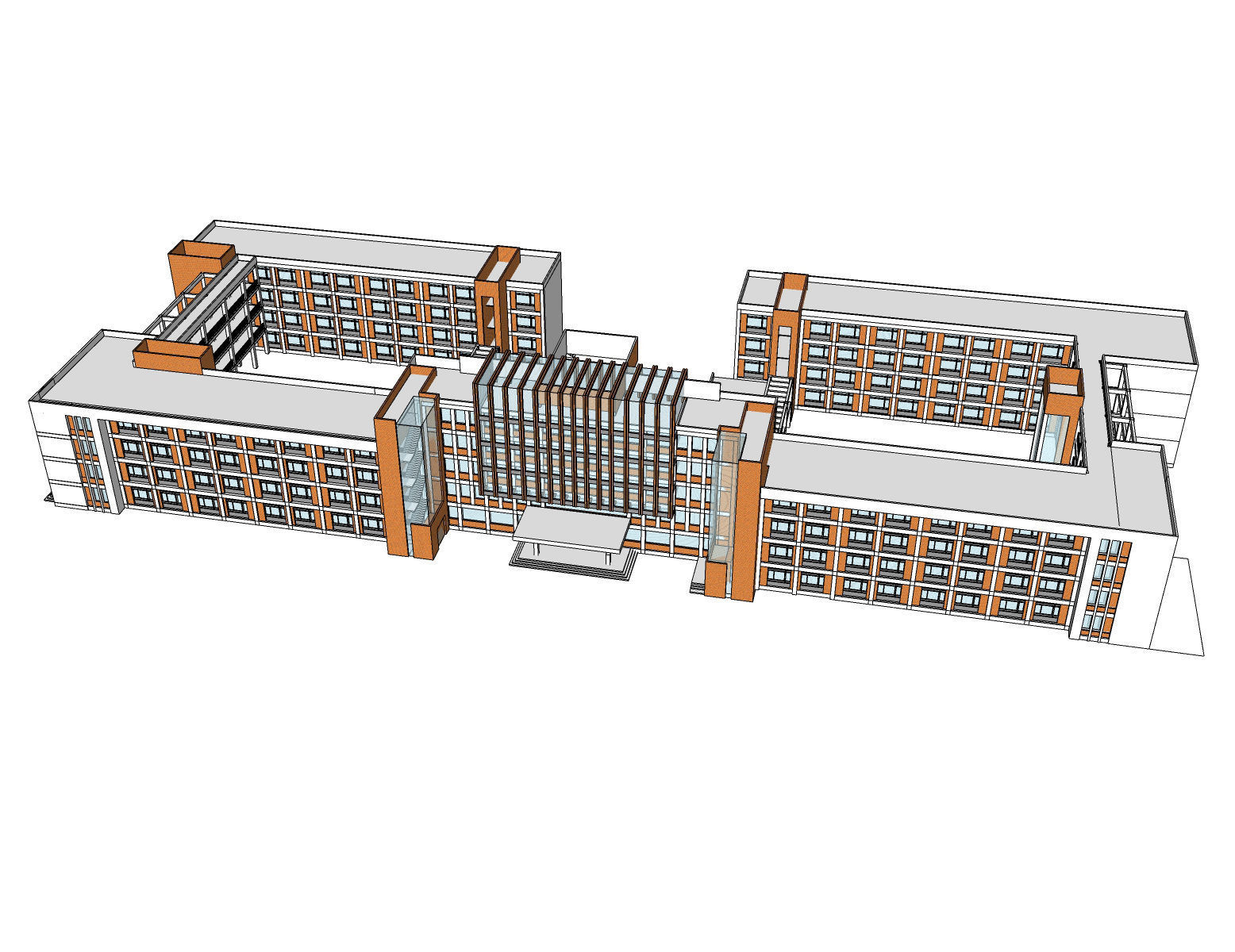 Office-Teaching Building-Canteen 45 3D model_4