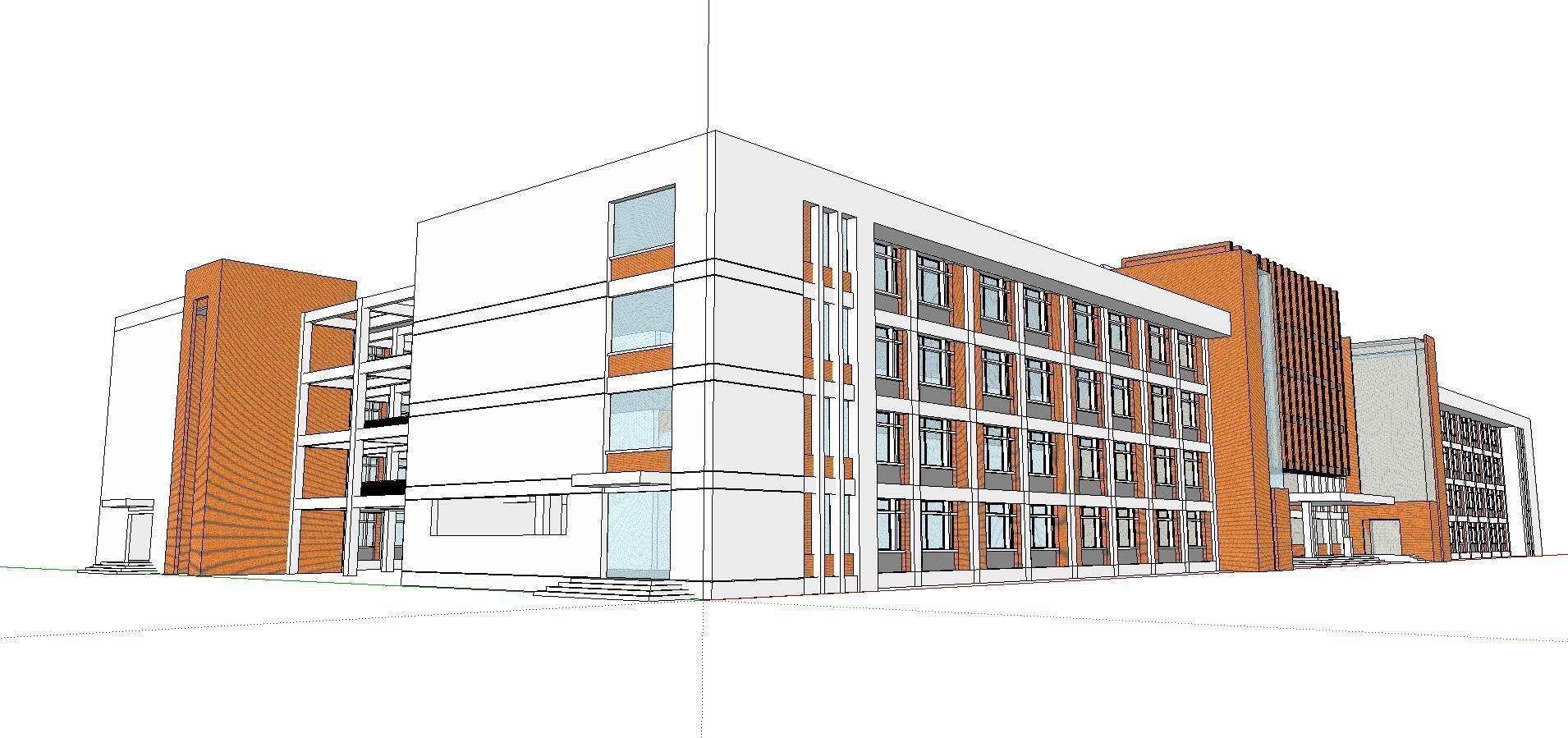 Office-Teaching Building-Canteen 45 3D model_2