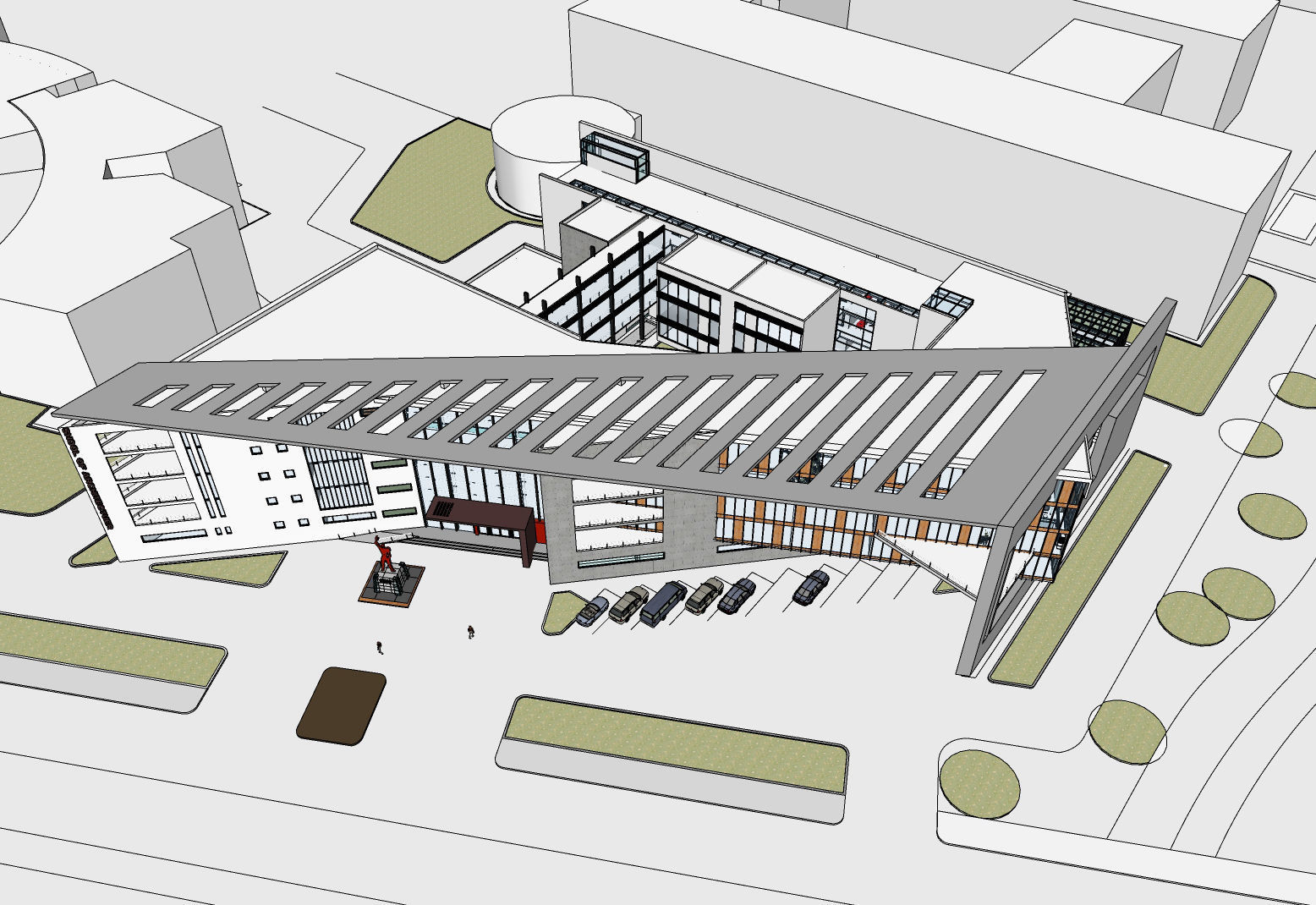 Office-Teaching Building-Canteen 50 3D model_4