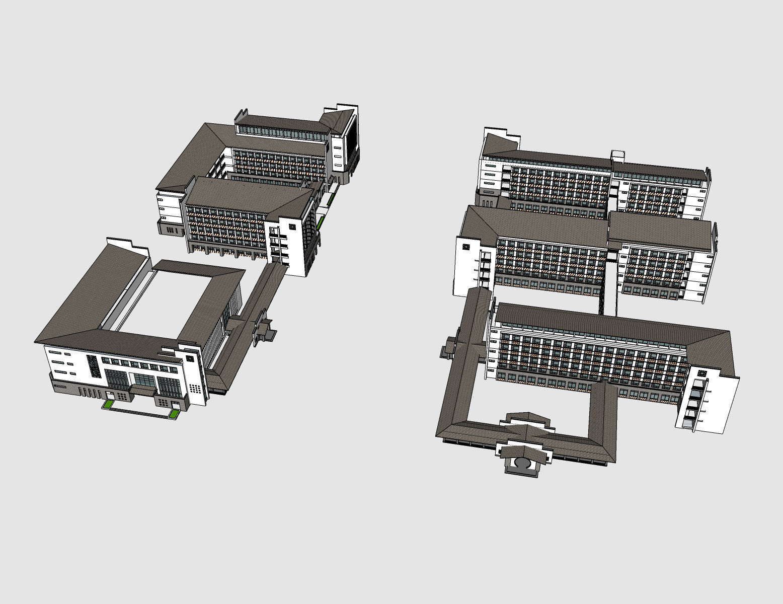 Office-Teaching Building-Canteen 51 3D model_4