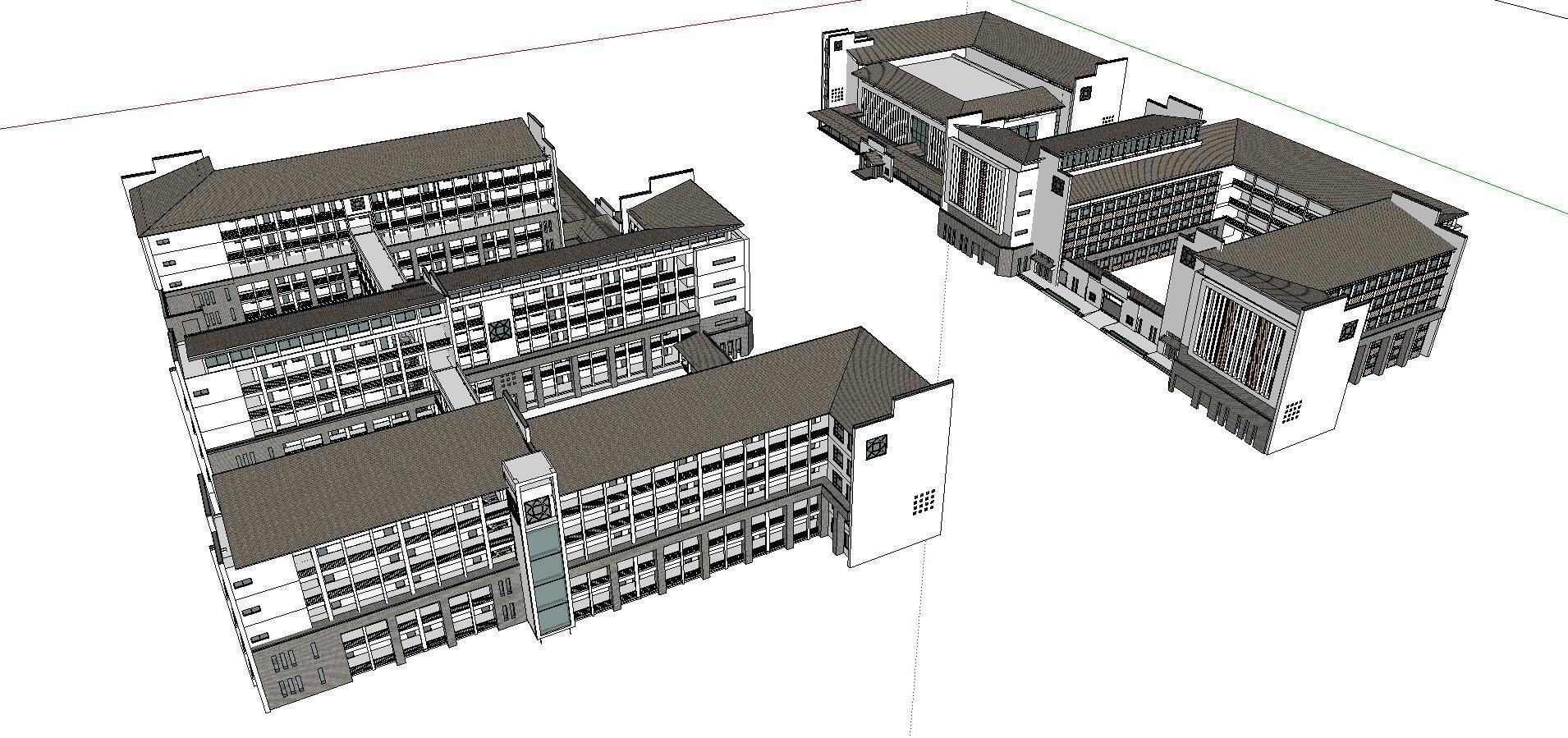 Office-Teaching Building-Canteen 51 3D model_1