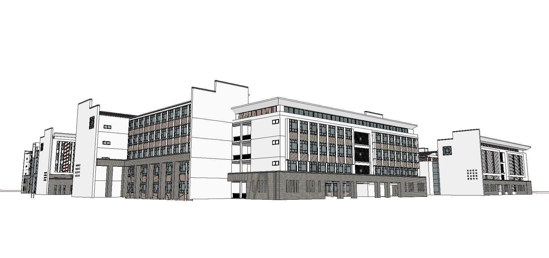 Office-Teaching Building-Canteen 51 3D model_3