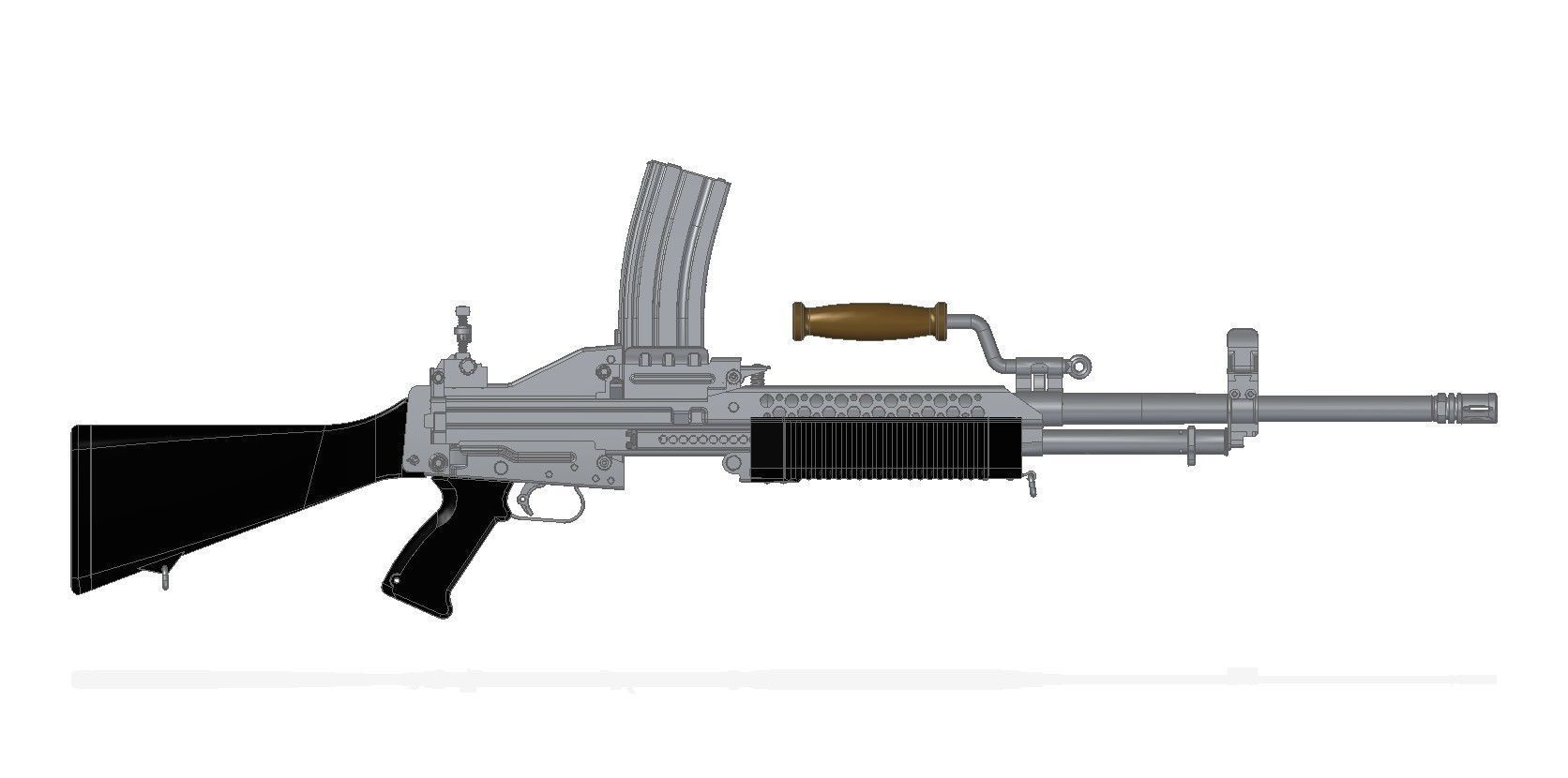 Stoner 63 LMG 3D model_1