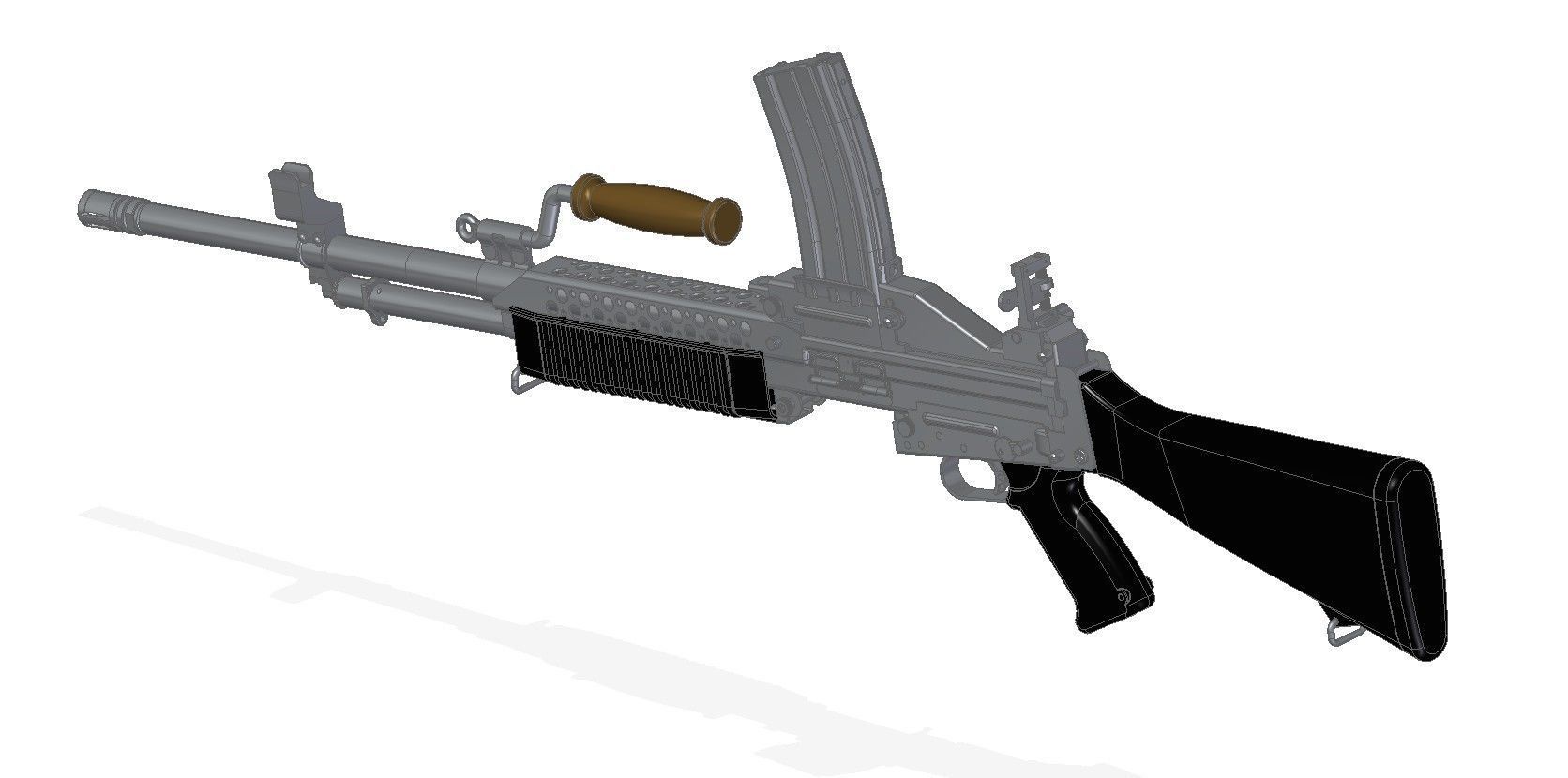Stoner 63 LMG 3D model_7