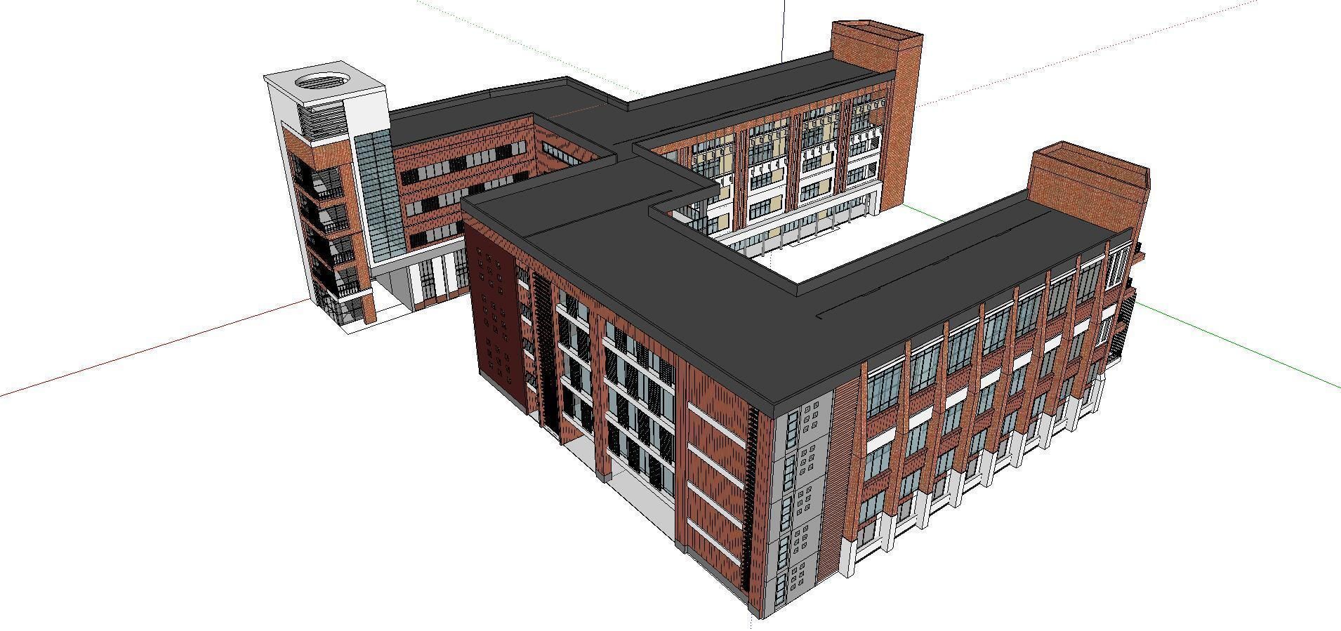 Office-Teaching Building-Canteen 57 3D model_3