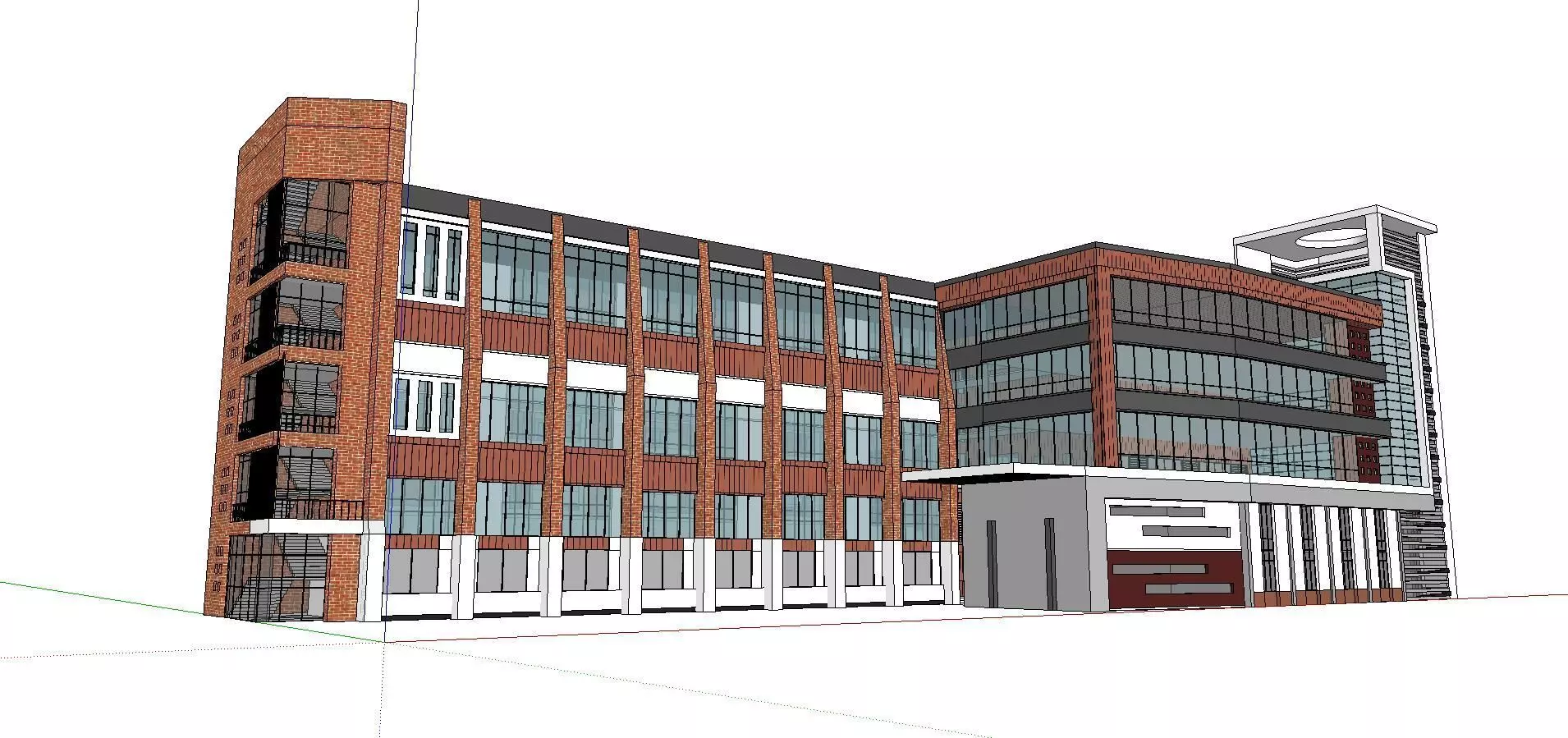 Office-Teaching Building-Canteen 57 3D model_0