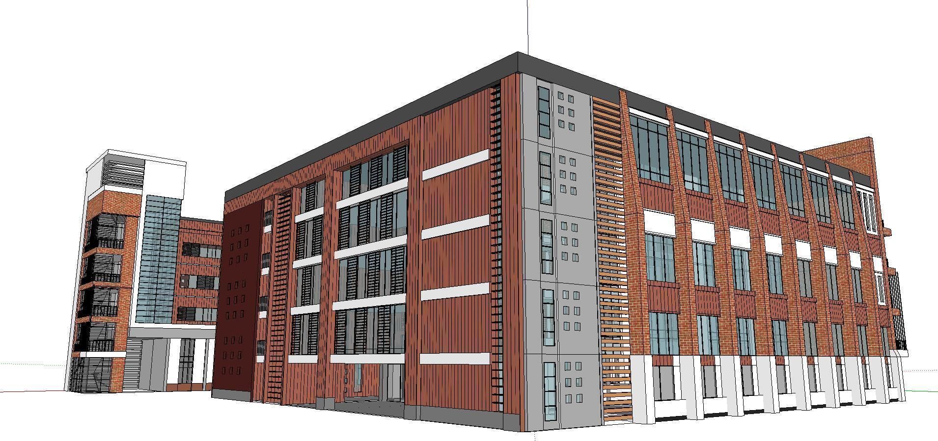Office-Teaching Building-Canteen 57 3D model_2
