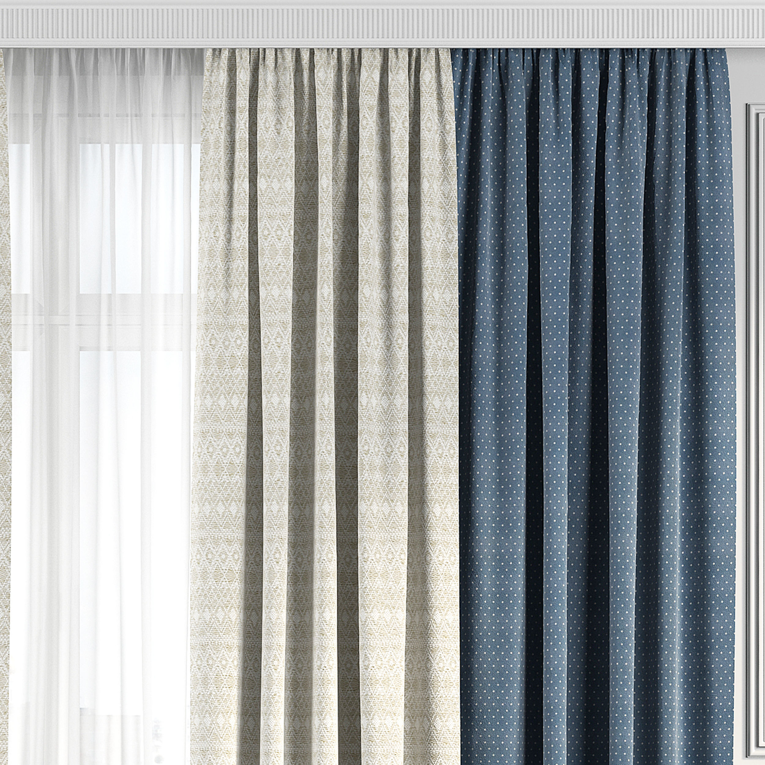 Curtain Set 134 3D model_2