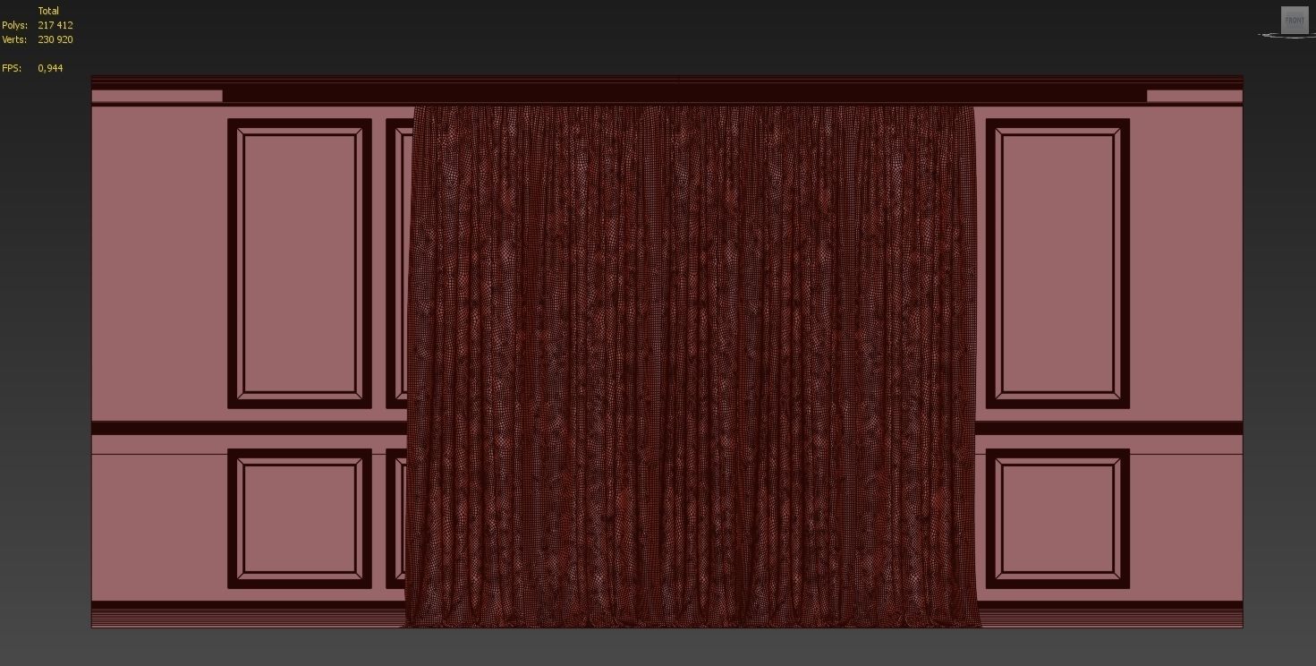 Curtain Set 134 3D model_5