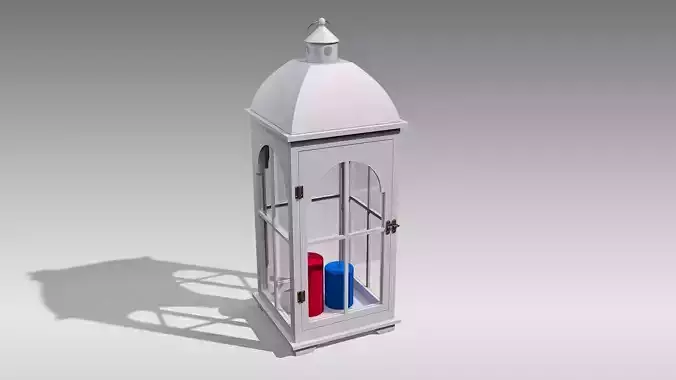 Wood Lantern 02 Low-poly 3D model