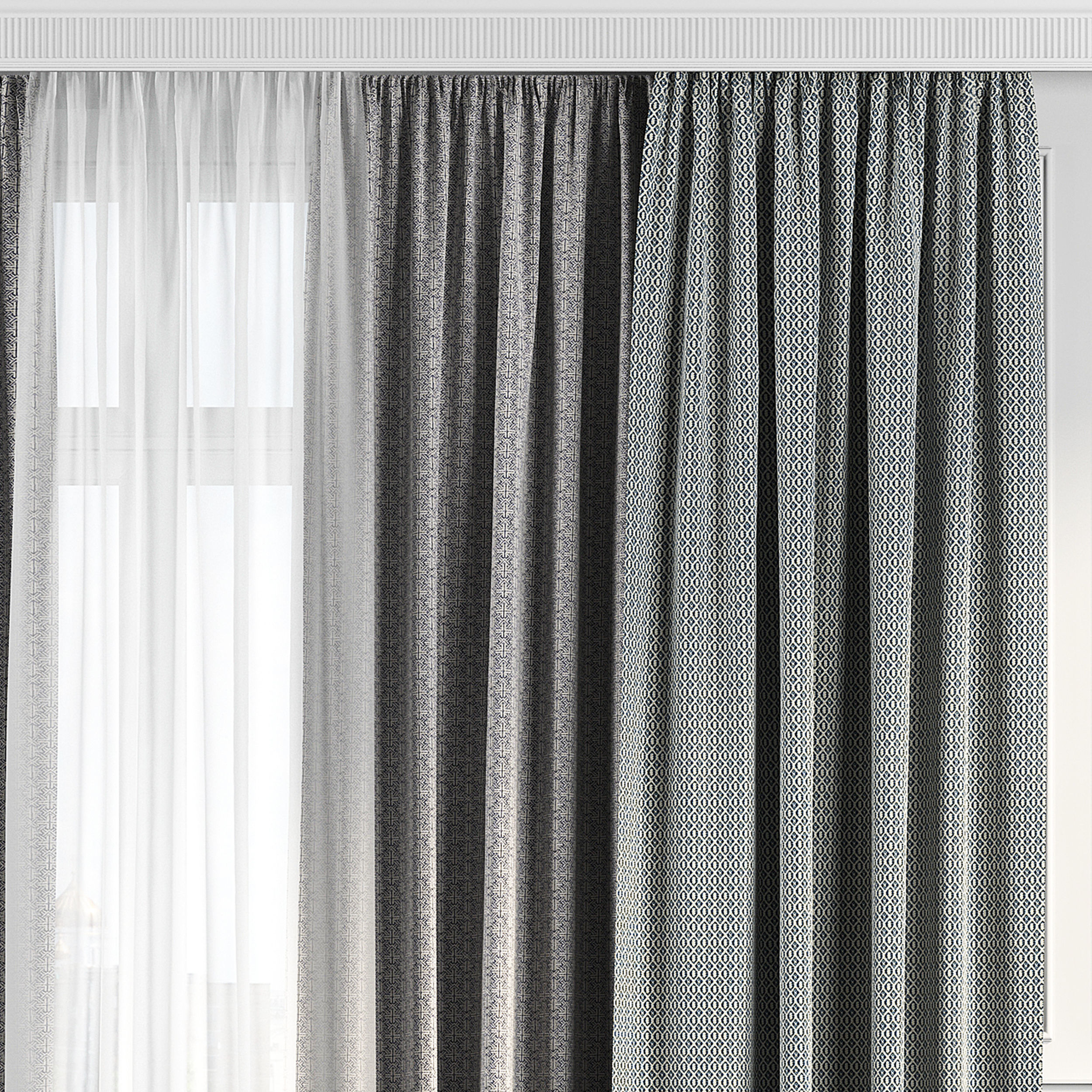 Curtain Set 135 3D model_2
