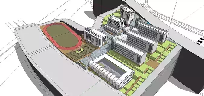 Region-City-School 09 3D model