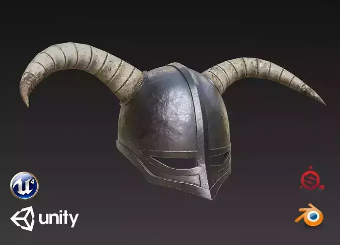 Viking Helmet Low-poly 3D model