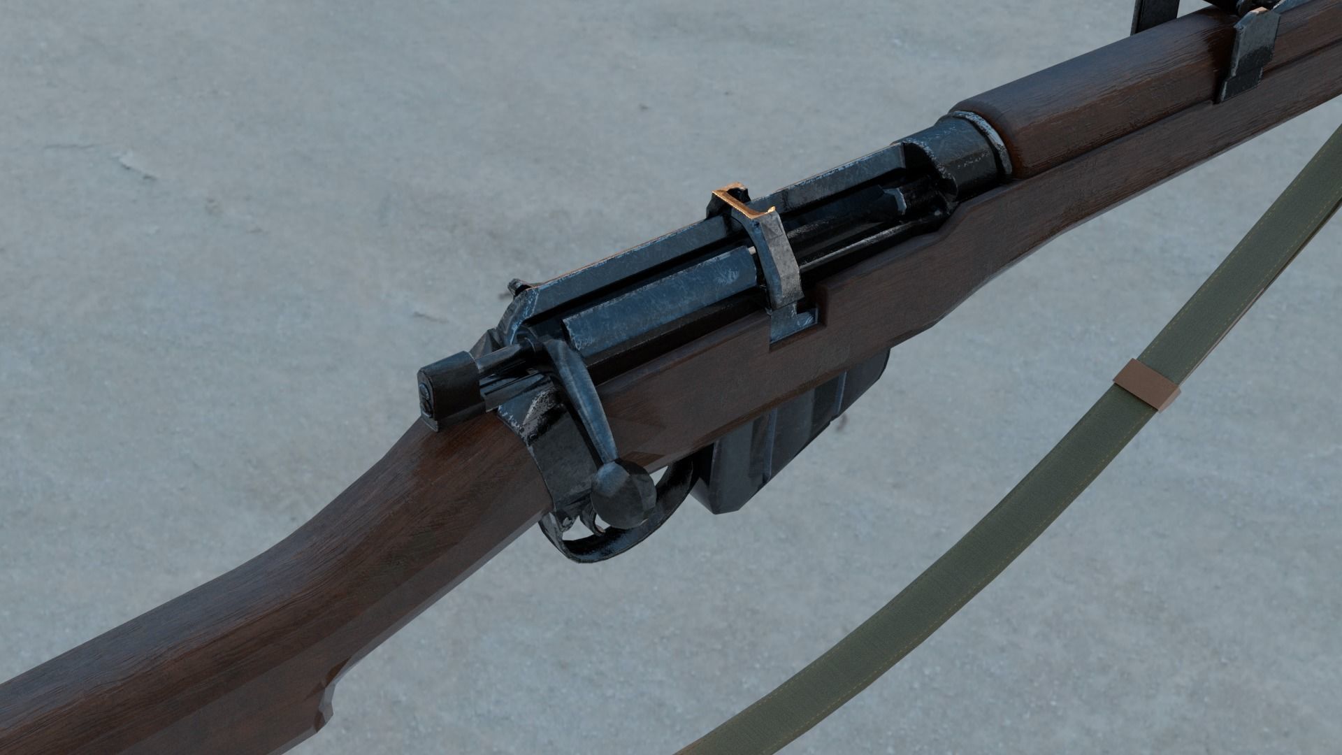 SMLE Mk3 Low-poly 3D model_2