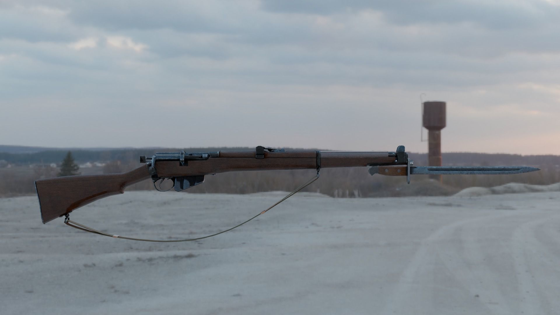 SMLE Mk3 Low-poly 3D model_5