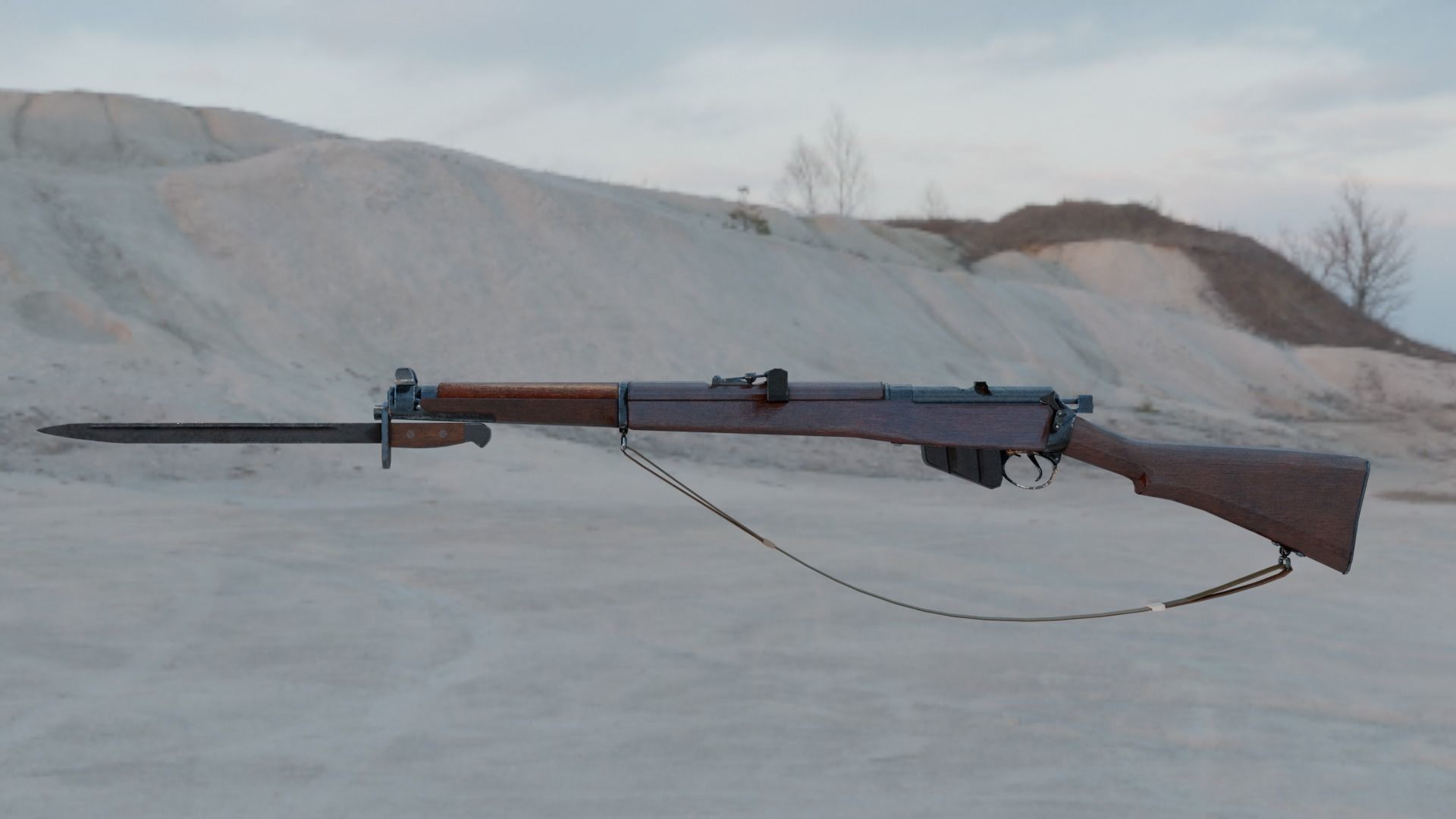 SMLE Mk3 Low-poly 3D model_3