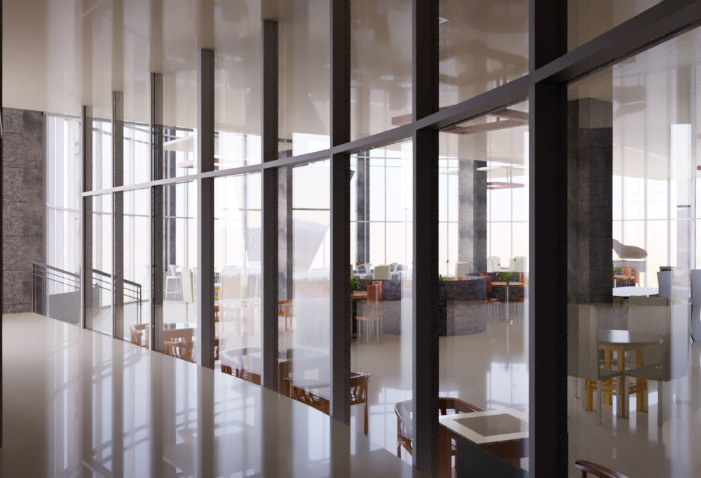 Revit Restaurant and Bar interior design 2016 3D model_1