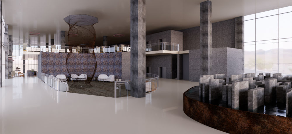 Revit Restaurant and Bar interior design 2016 3D model_7