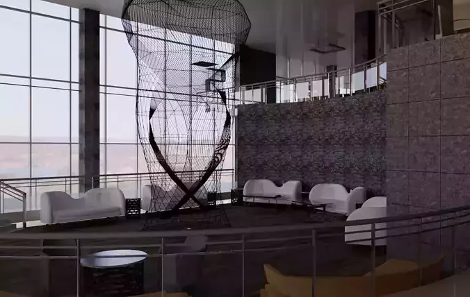 Revit Restaurant and Bar interior design 2016 3D model