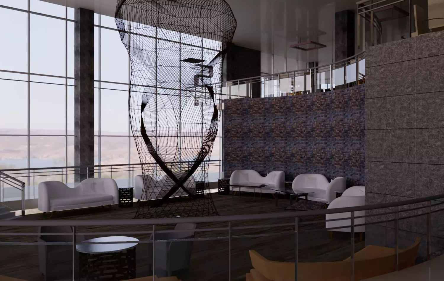 Revit Restaurant and Bar interior design 2016 3D model_0