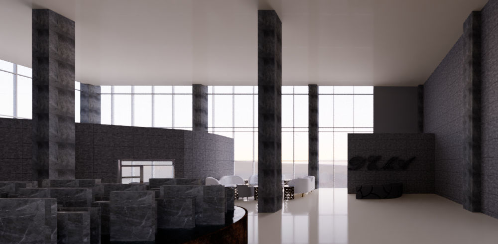 Revit Restaurant and Bar interior design 2016 3D model_6