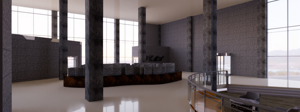 Revit Restaurant and Bar interior design 2016 3D model_8