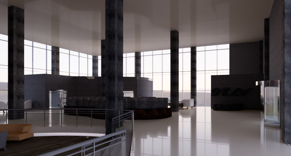 Revit Restaurant and Bar interior design 2016 3D model_9