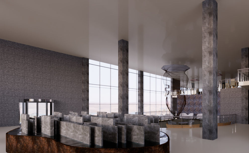 Revit Restaurant and Bar interior design 2016 3D model_3