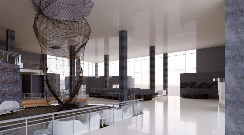 Revit Restaurant and Bar interior design 2016 3D model_12