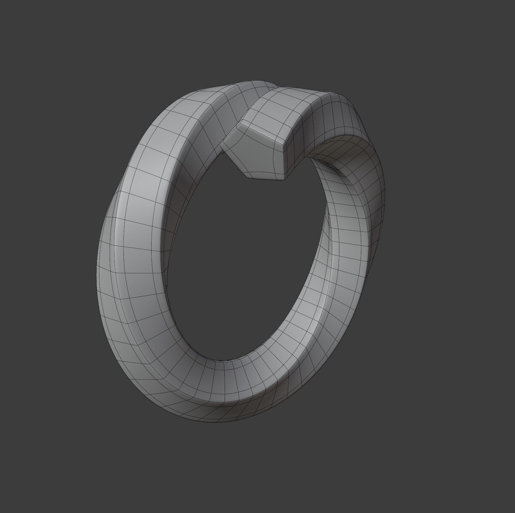 Twisted Spiral Ring 3D model_8