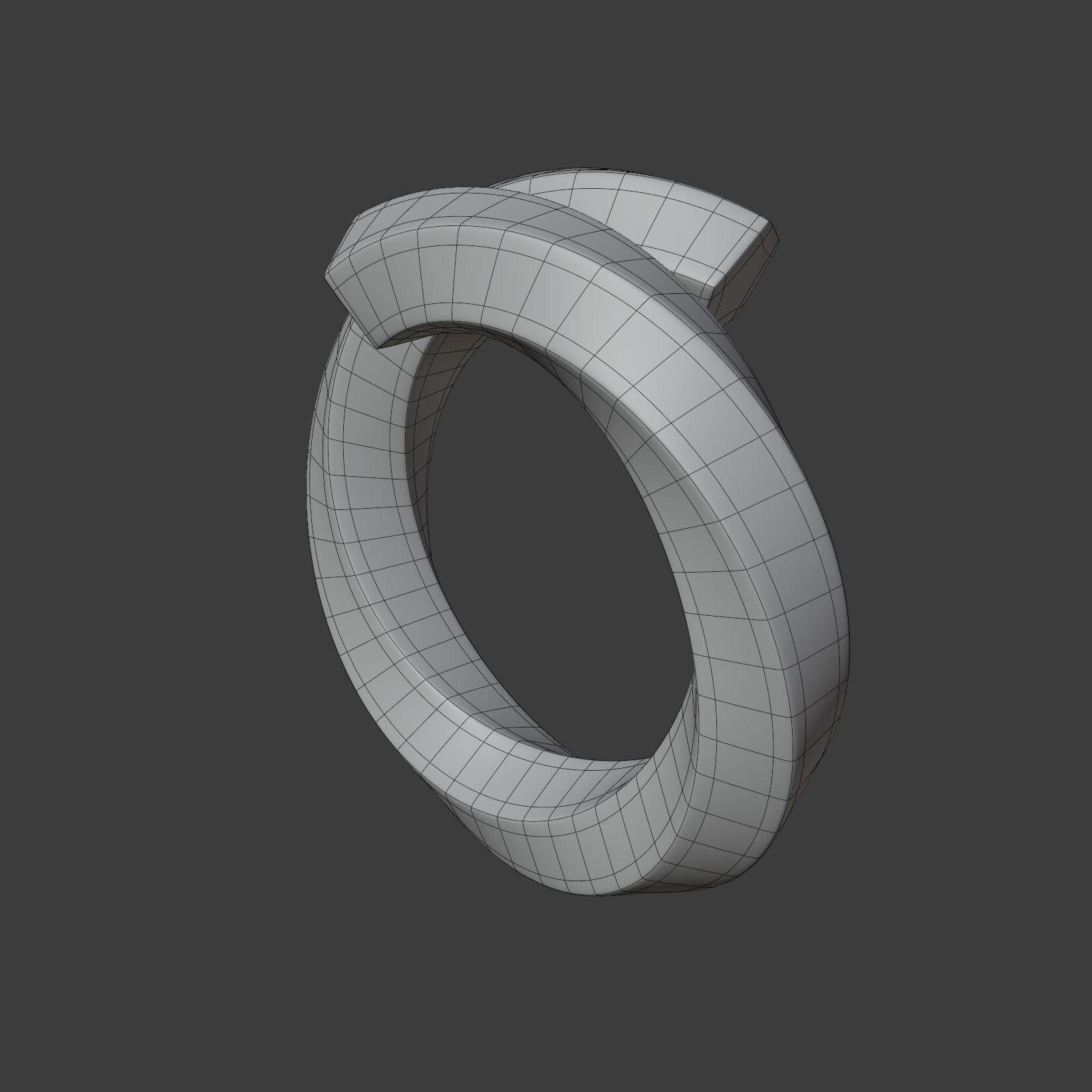 Twisted Spiral Ring 3D model_4