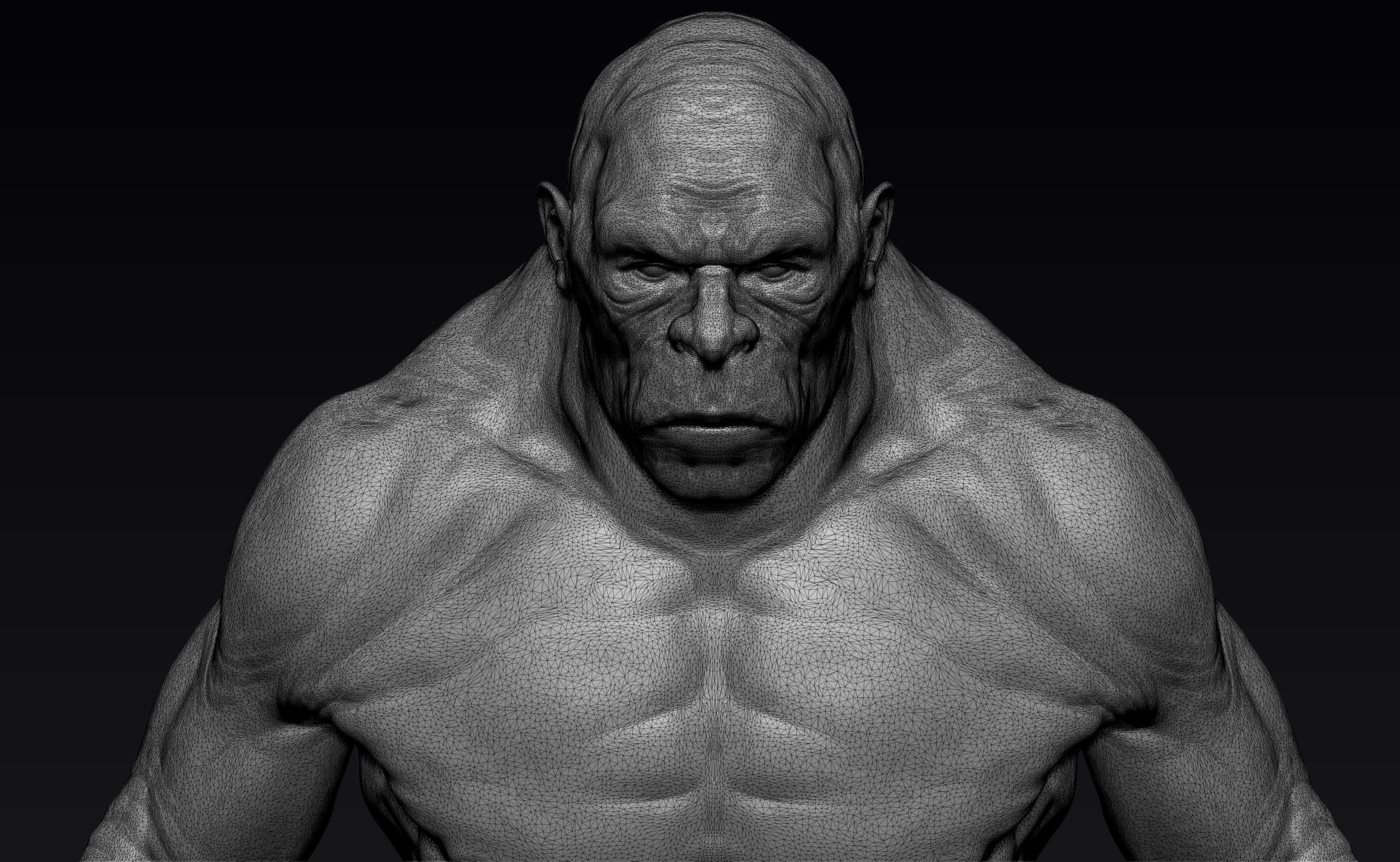 Sasquatch naked man 3D model_3