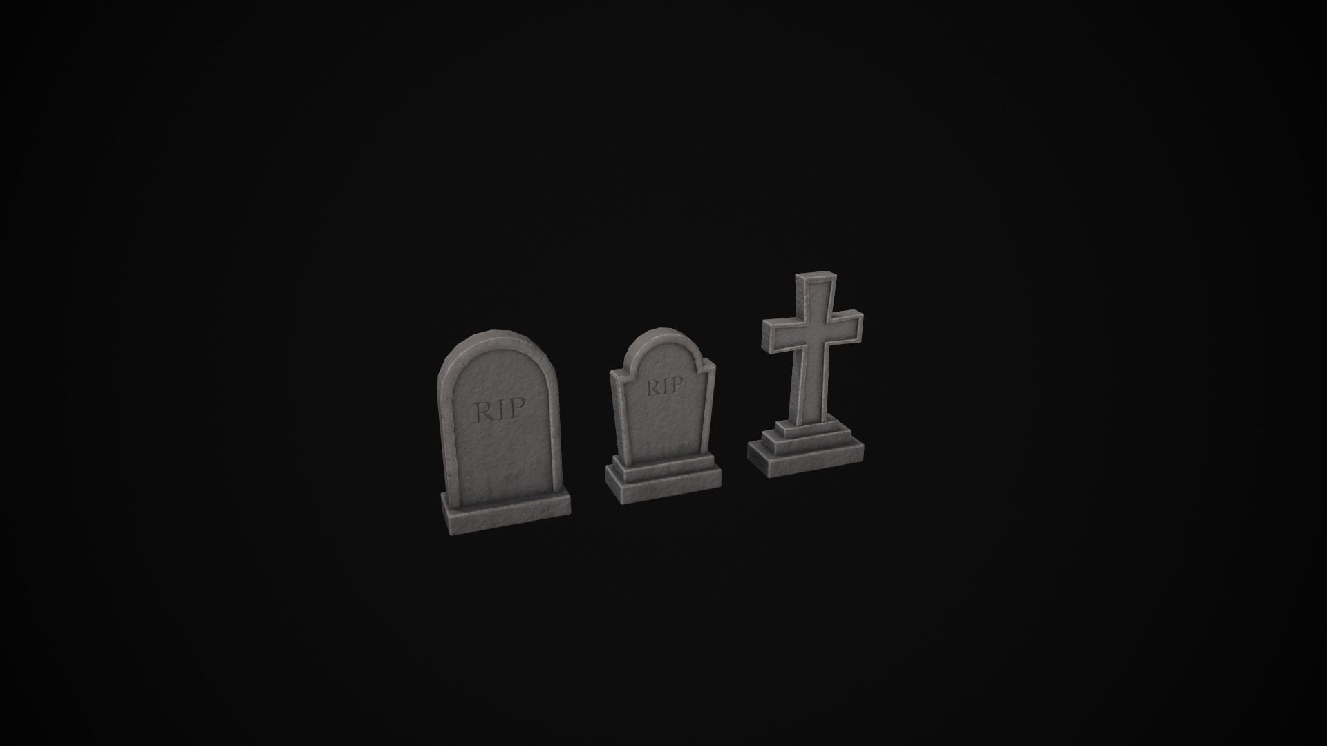 Halloween Prop Pack Low-poly 3D model_16