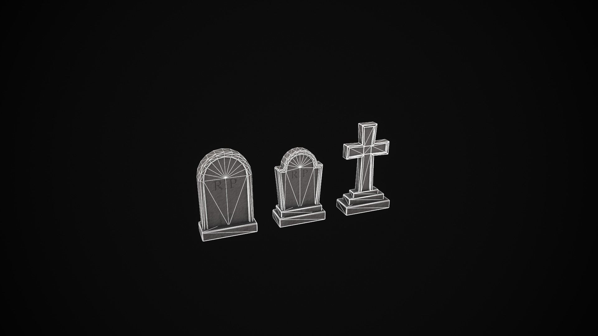 Halloween Prop Pack Low-poly 3D model_17