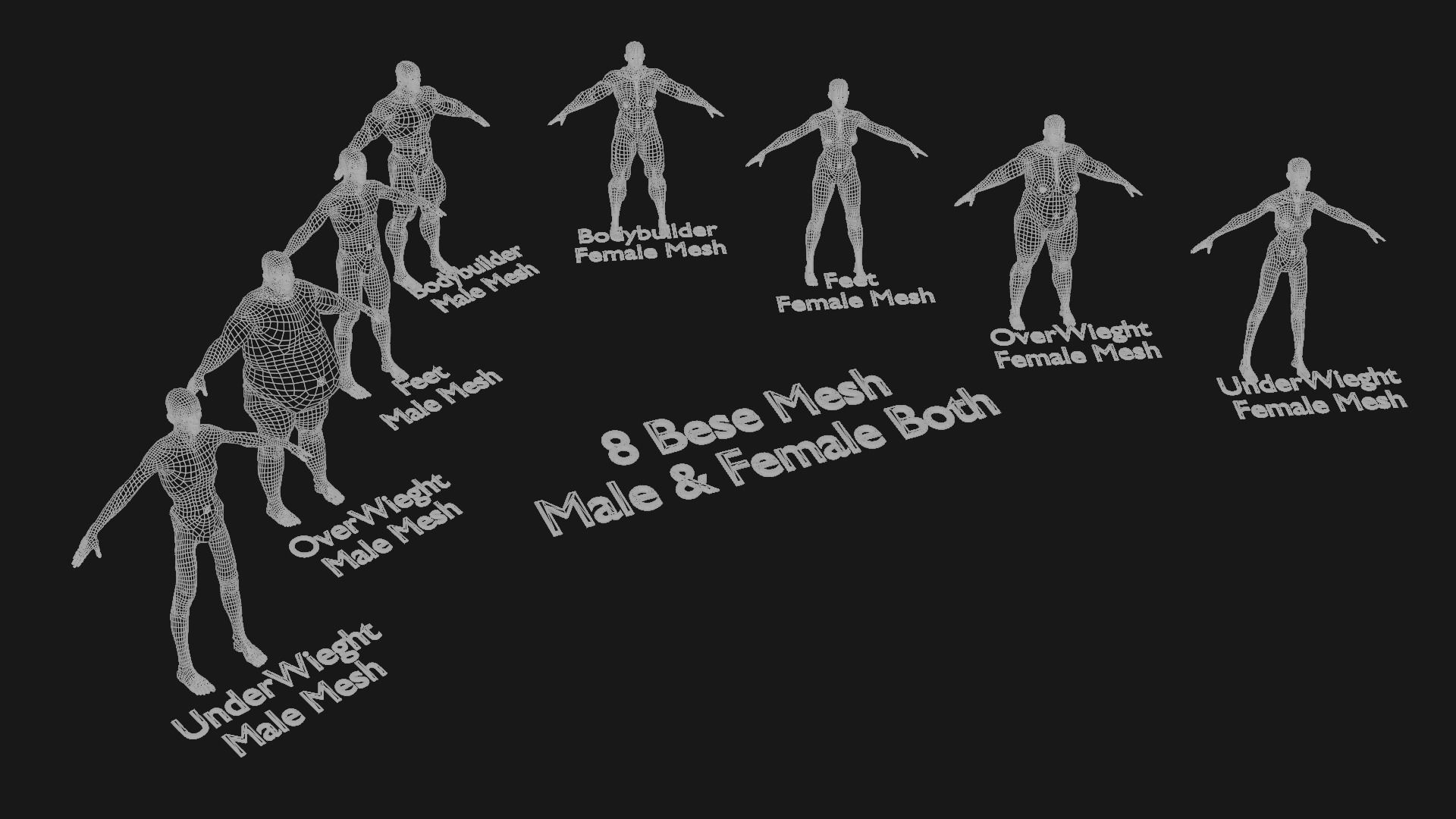 All base mesh  Low-poly 3D model_10