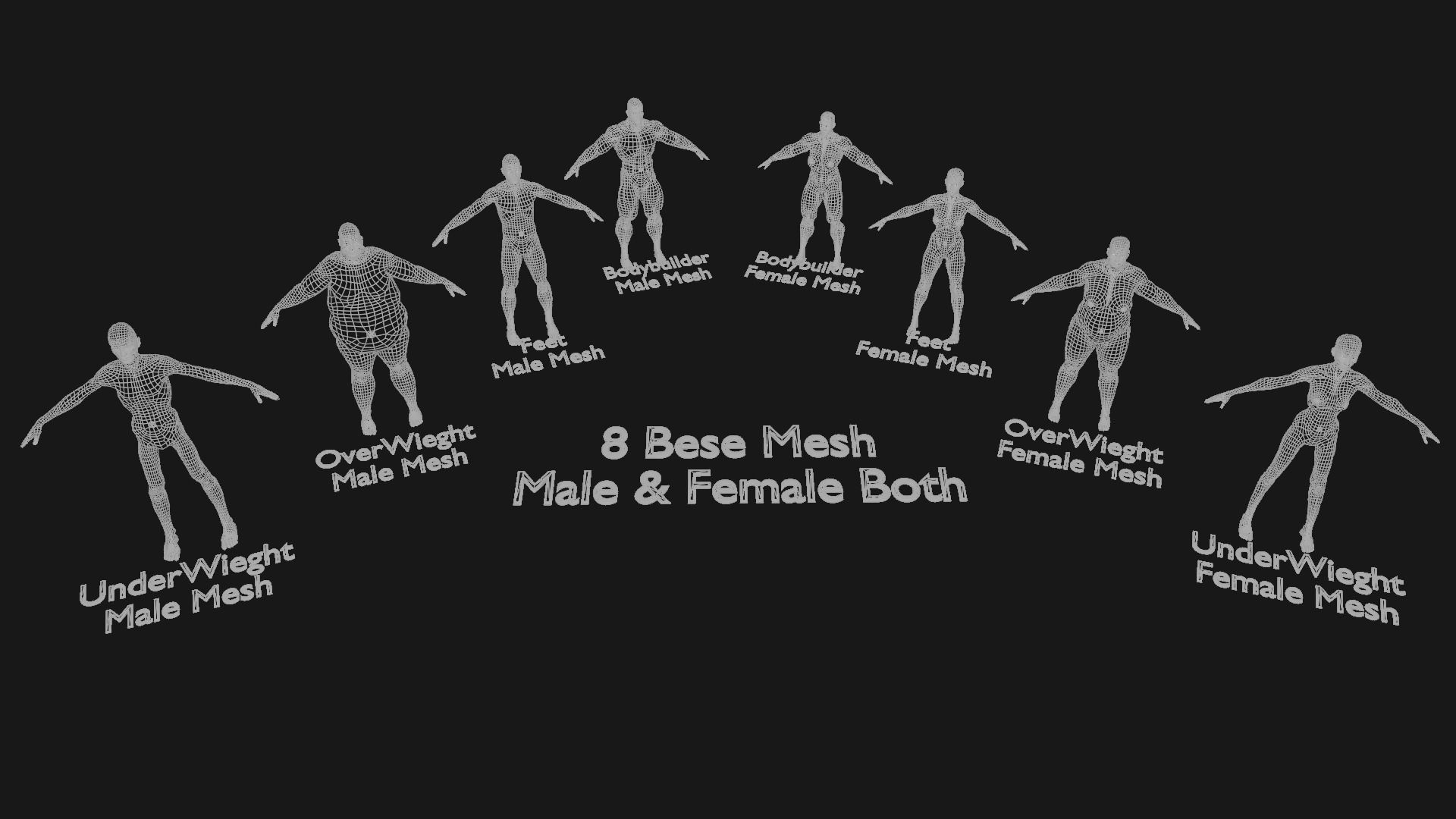 All base mesh  Low-poly 3D model_9