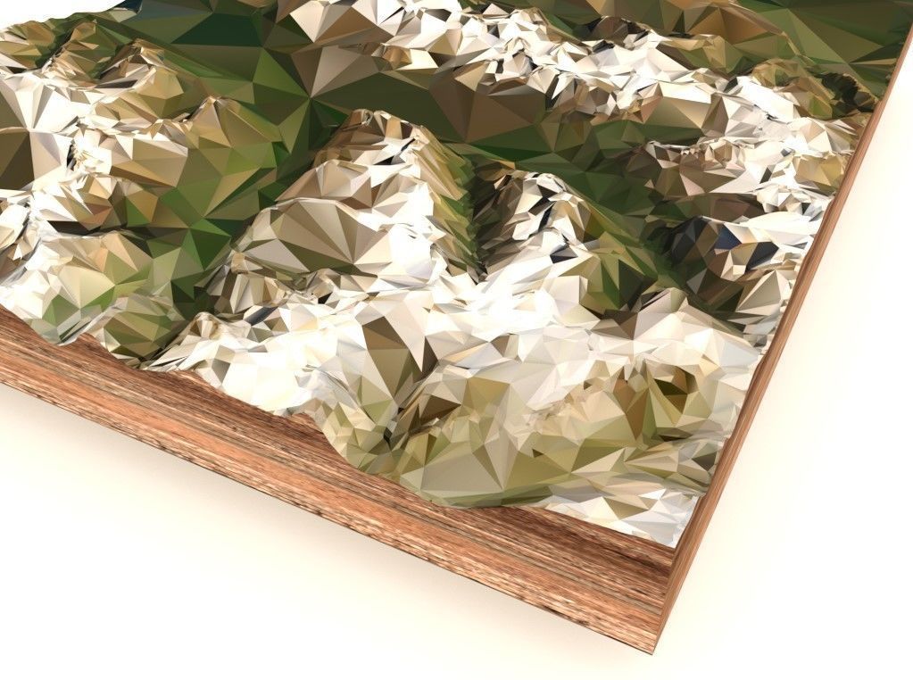 Mountain landscape Low-poly 3D model_7