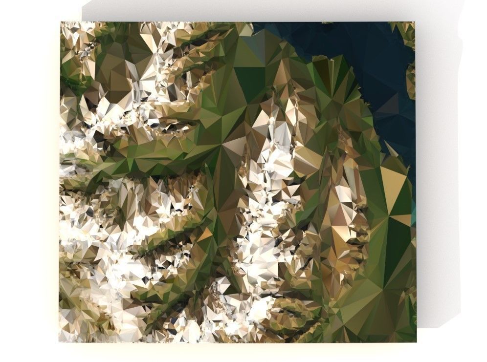 Mountain landscape Low-poly 3D model_8