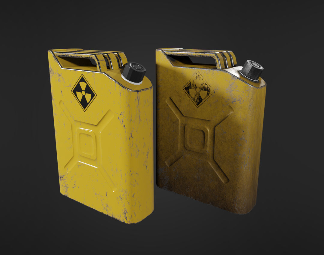 Metal Jerrycan Elements Low-poly 3D model_4