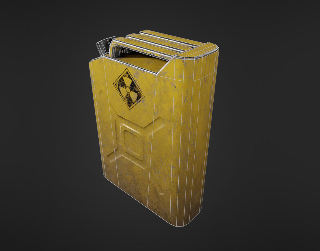Metal Jerrycan Elements Low-poly 3D model_3