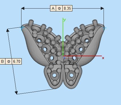 earrings butterfly 3D print model_1