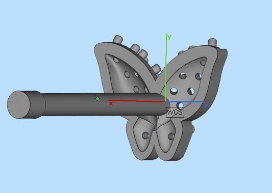 earrings butterfly 3D print model_2